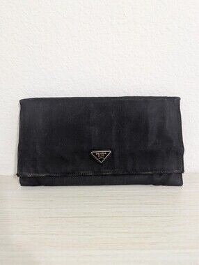 Vintage Prada Nylon Continental Flap Wallet